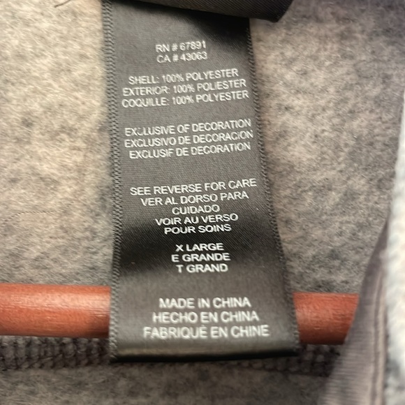 Michigan State gray zip up fleece jacket XL - Picture 5 of 6